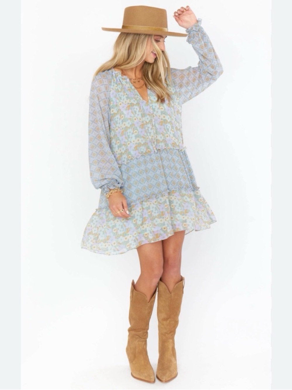 •SHOW ME YOUR MUMU• Birdie Midi Dress Primrose Print Mix Floral Pockets Size S